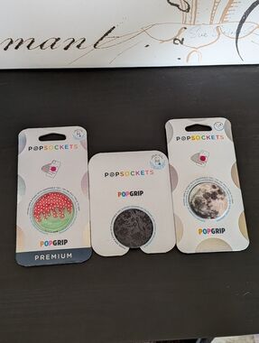 Set of 3 brand new PopSockets PopGrip phone grips.